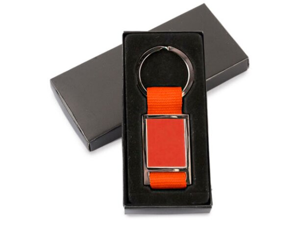 Llavero de metal naranja economica