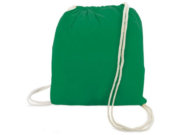 Bolsa mochila blanca algodon verde
