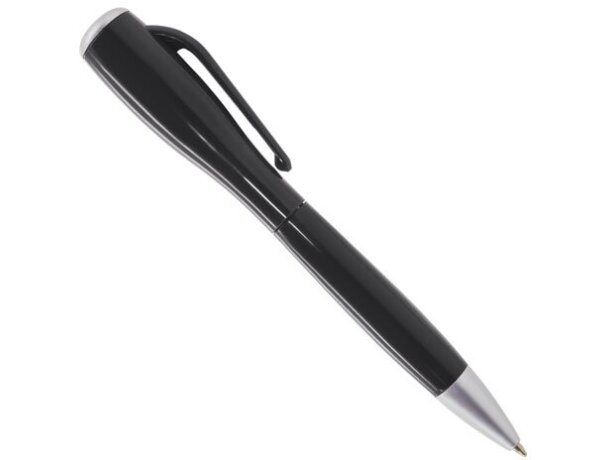 Bolígrafo con linterna negro