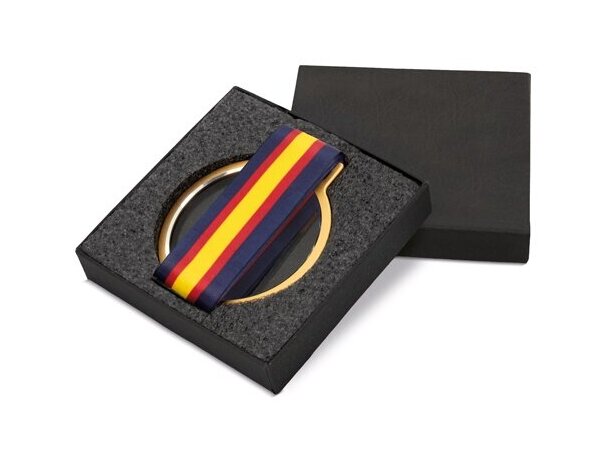 Medalla Viktor de cristal con lanyard y estuche individual España detalle 11