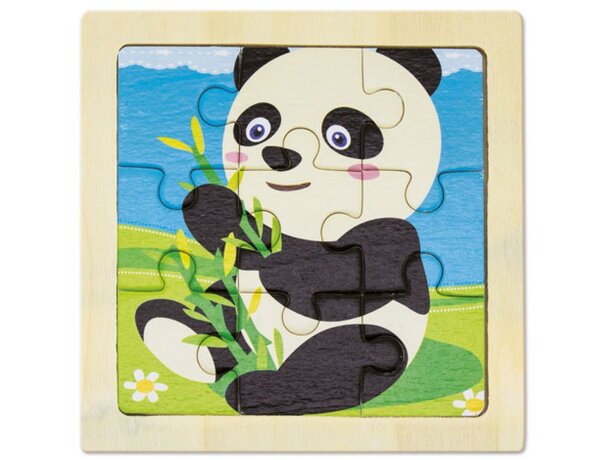 Set de 5 puzzles en madera natural Junior