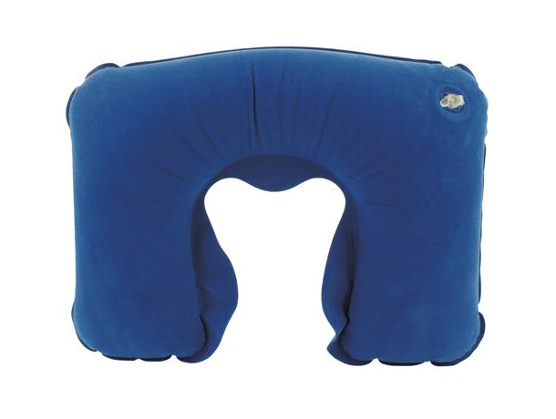 Almohadilla de viaje para cuello azul