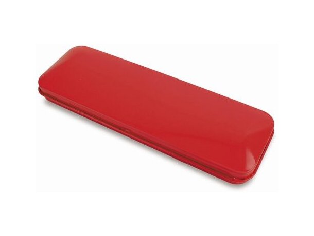 Estuche metalico color 2 pc ro rojo