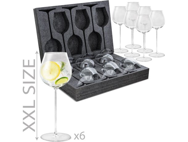 Pack 6 copas de cóctel Giant Sagra en cristal de 1250 ml detalle 3
