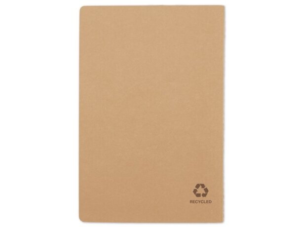 Libreta Santorini con cubierta de papel y hojas lisas Crudo detalle 4