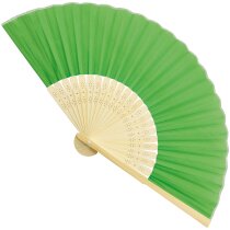 Abanico personalizado Rita bambú natural plegable 10 tonalidades