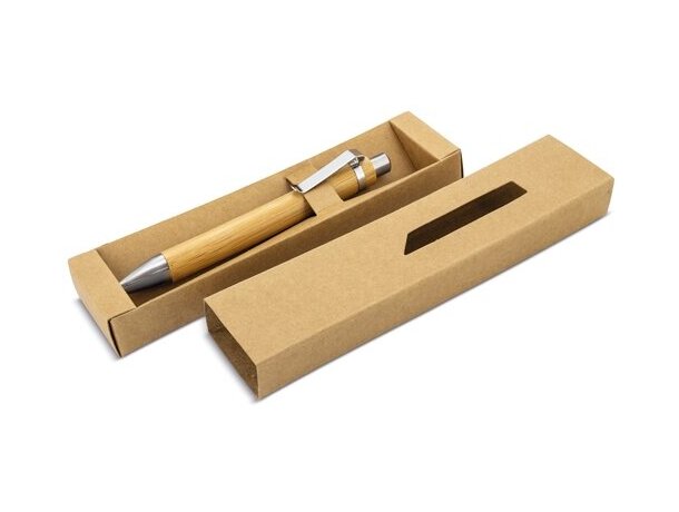 Estuche Glen de cartón reciclado para bolígrafo corporativo Natural Kraft detalle 7