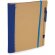 Libreta tamaño A5 con bolígrafo y banda elástica azul royal grabada