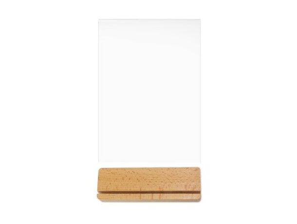 Portagráfica A5 base madera Izor con grabación personalizable detalle 2