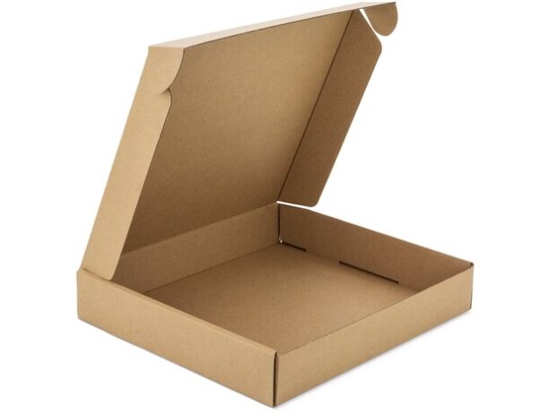 Caja kraft para camisetas con personalización flexográfica detalle 5