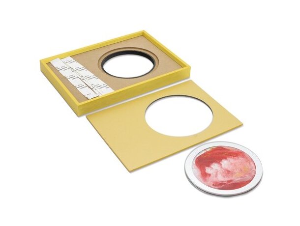 Trofeo Victum con marco metálico y arena en movimiento detalle 5