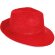 Sombrero de ala ancha en poliester rojo