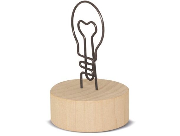 Memo clip con base de madera Eureka para escritorio detalle 1