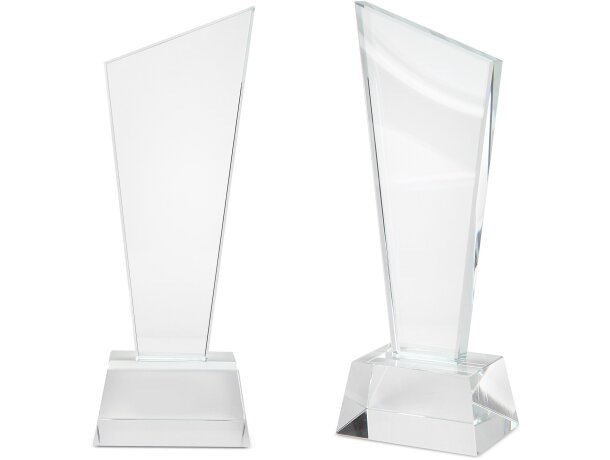 Trofeo cristal Lynx con grabación láser personalizada detalle 3