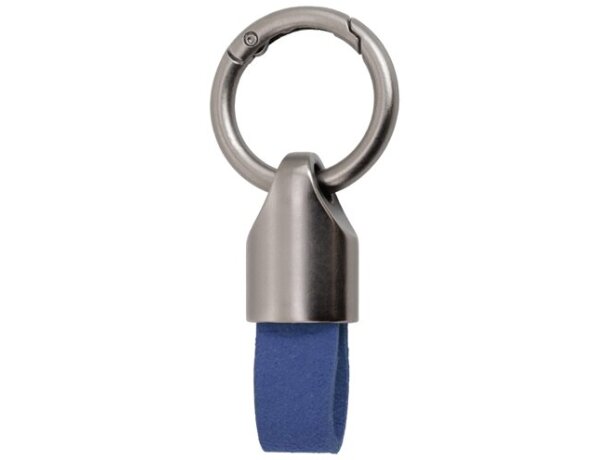 Llavero Turón de metal y PU con grabación láser personalizable Azul royal detalle 12