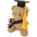 Peluche osito graduado Honoris con birrete y diploma detalle 1