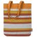 Bolsa de algodón reciclado Trinity con rayas de colores Naranja detalle 9