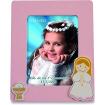 Portafotos de comunión modelo niña personalizado rosa Portafotos de comunión modelo niña personalizado rosa