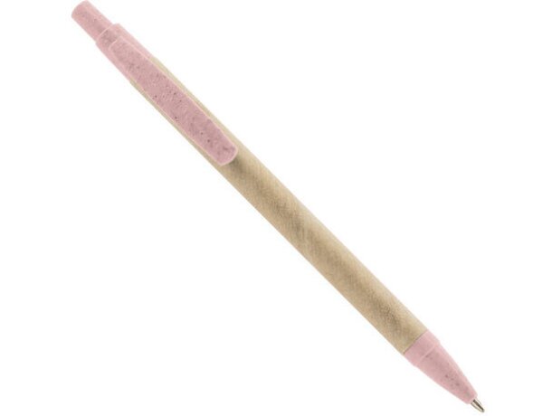 Boligrafo fibra de trigo ecobio rosa