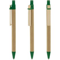 Bolígrafo ecológico cartón reciclado clip pino