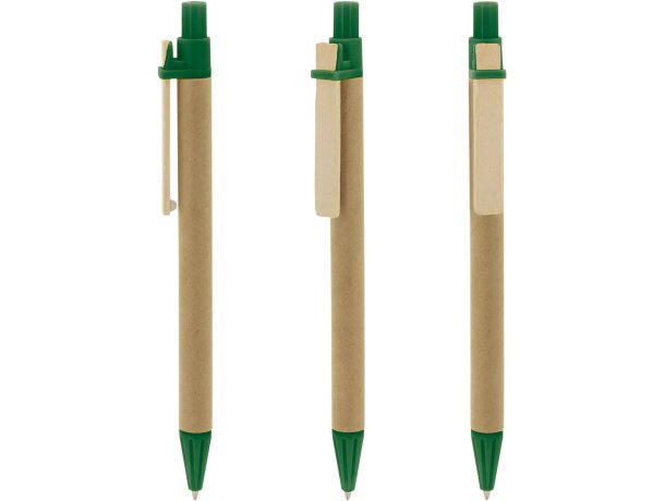 Boligrafo cartón reciclado Pino verde