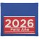 Calendarios de bolsillo baratos con faldilla de pvc Rally Azul