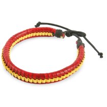 Pulsera trenzada con colores de la bandera española
