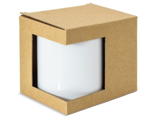 Caja kraft para taza con grabación personalizada detalle 4