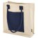 Bolsa algodón canvas reciclado Surat con doble bolsillo Azul marino detalle 4