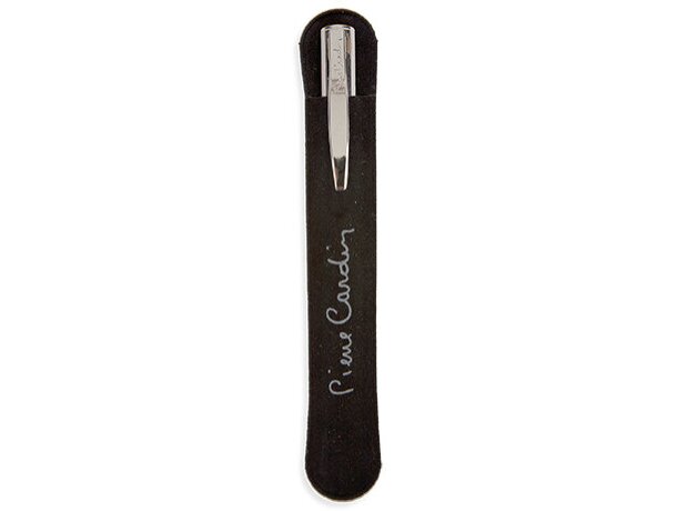 Bolígrafo a cuadros pierre cardin negro