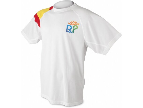 Camisetas promocionales Galdana con tecnología Dry Fresh poliéster detalle 1