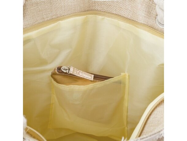 Bolsa Nature Elba de poliéster reciclado y algodón detalle 2