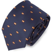Corbata azul marino con bandera de España personalizada Corbata azul marino con bandera de España personalizada