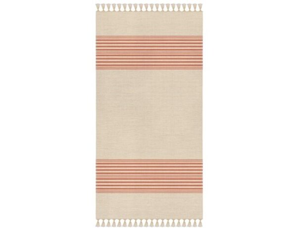 Toalla pareo Cala Galdana con algodón reciclado y orgánico Rojo detalle 11