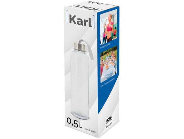 Bidon personalizado transparente karl de 500 ml
