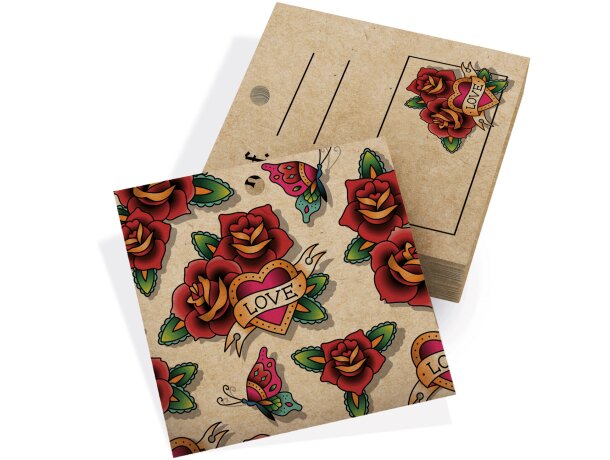 Etiqueta cuadrada papel kraft eco personalizable detalle 1