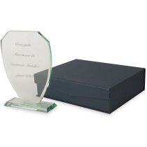 Trofeo de cristal con base 10x14.5 cm para grabar personalizado