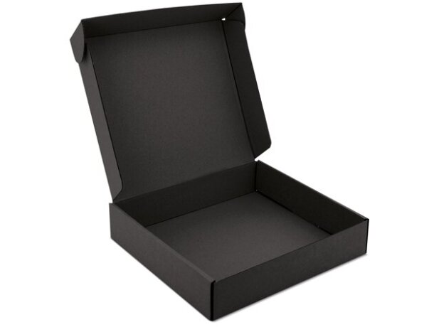 Caja de presentación cartón corrugado Qara kraft y negro Negro detalle 6