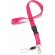 Lanyard Doble de poliéster fucsia