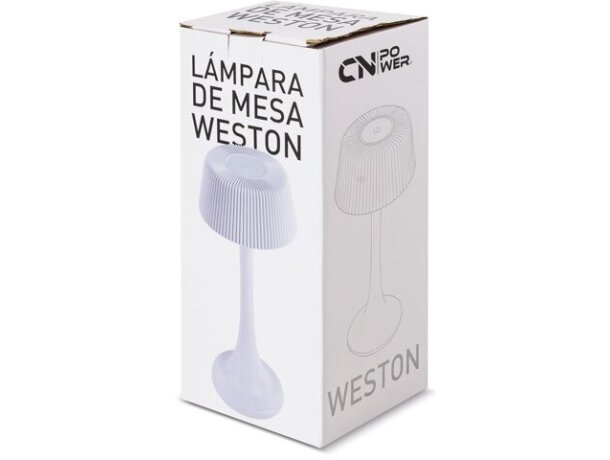 Lámpara de mesa recargable Weston con control táctil Blanco detalle 1