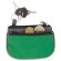 Monedero combinado con 2 cremalleras en poliester y pvc verde