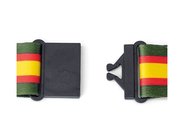 Lanyard bandera ancha Policia poliéster con cierre seguridad Verde detalle 14