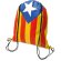 Mochila con cuerdas con bandera independentista catalana barata