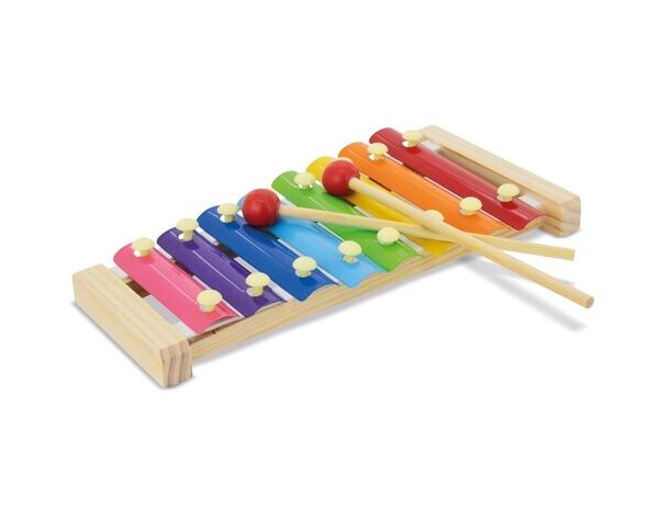 Xilófono de madera Doremi con ocho tonos educativos multicolor detalle 4