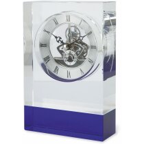 Reloj de sobremesa de cristal personalizado azul Reloj de sobremesa de cristal personalizado azul