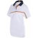 Polo técnico de mujer modelo bandera barato blanco