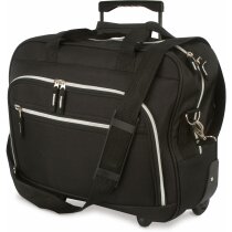 Trolley poliéster 600d con mango extensible personalizado negro Trolley poliéster 600d con mango extensible personalizado negro
