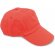 Gorra con ojetes de metal y 5 paneles roja