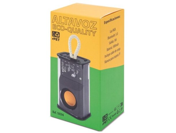 Altavoz bluetooth Eco-quality con carcasa rPet reciclado detalle 10