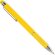 Bolígrafo en plástico y aluminio con aros decorativos economico amarilla